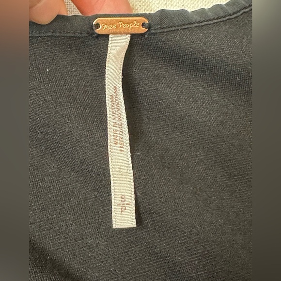 Free People “Lindsey” Wrap Mixed Media Mini Dress – Size S Petite - Picture 3 of 12